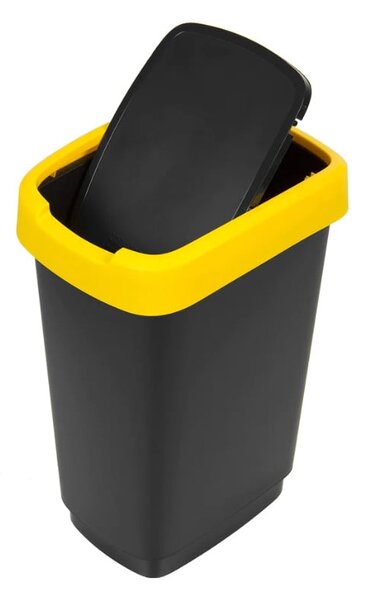 Crna kanta za smeće 3 kom za odvojeni otpad od reciklirane plastike 25 l Twist – Rotho