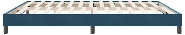 Krevet s oprugama bez madracem tamnoplavi 180x210 cm baršunasti - Plava / 180 x 210 cm