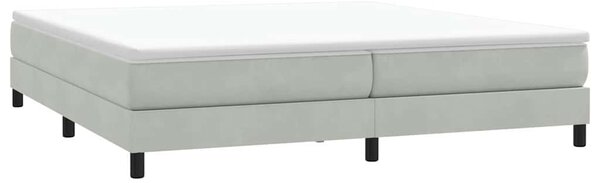 Box Spring krevet bez madracem svijetlo sivi 200x210 cm baršun - Siva / 200 x 210 cm