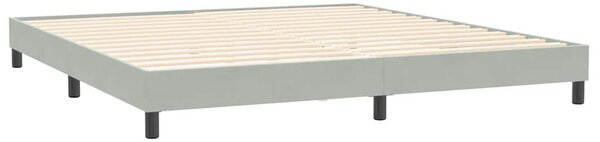 Box Spring krevet bez madracem svijetlo sivi 200x210 cm baršun - Siva / 200 x 210 cm