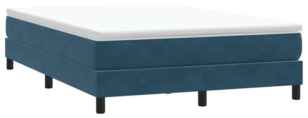 Box Spring krevet bez madracem tamnoplavi 160x220 cm samt - Plava / 160 x 220 cm