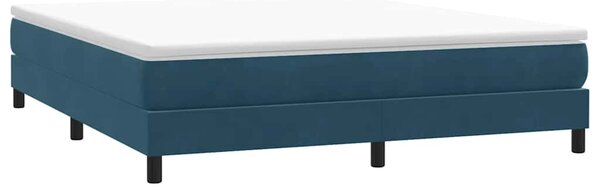 Krevet s oprugama bez madracem tamnoplavi 180x210 cm baršunasti - Plava / 180 x 210 cm
