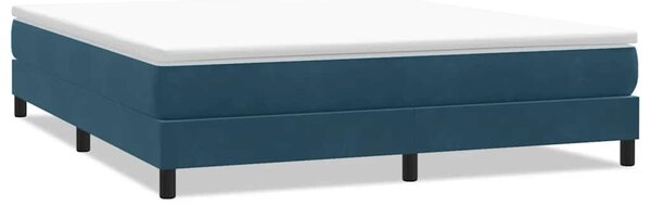 Krevet s oprugama bez madracem tamnoplavi 180x210 cm baršunasti - Plava / 180 x 210 cm