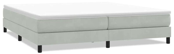 Box Spring krevet bez madracem svijetlo sivi 200x210 cm baršun - Siva / 200 x 210 cm