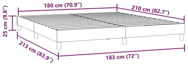 Krevet s oprugama bez madracem tamnoplavi 180x210 cm baršunasti - Plava / 180 x 210 cm