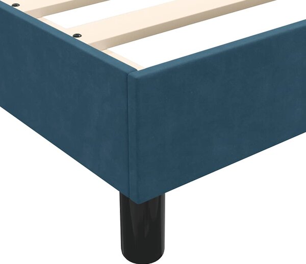 Krevet s oprugama bez madracem tamnoplavi 180x210 cm baršunasti - Plava / 180 x 210 cm