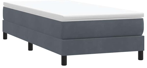 Box Spring krevet bez madraca tamno sivi 90x210 cm samt - Siva / 90 x 210 cm