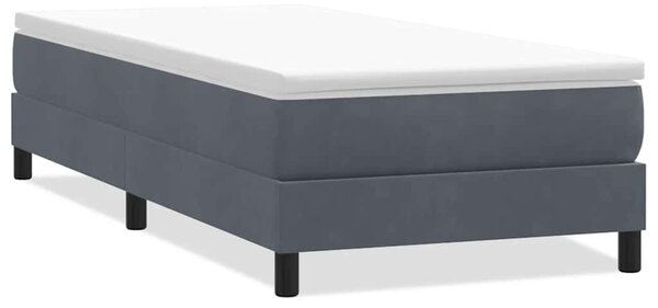Box Spring krevet bez madraca tamno sivi 90x210 cm samt - Siva / 90 x 210 cm