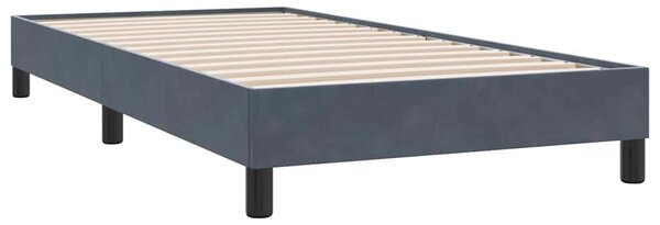Box Spring krevet bez madraca tamno sivi 90x210 cm samt - Siva / 90 x 210 cm