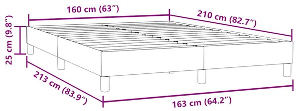 Box Spring krevet bez madraca ružičasti 160x210 cm samt - Ružičasti / 160 x 210 cm
