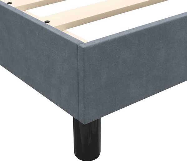 Box Spring krevet bez madraca tamno sivi 120x210 cm samt - Siva / 120 x 210 cm