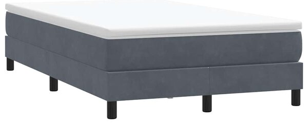 Box Spring krevet bez madraca tamno sivi 120x210 cm samt - Siva / 120 x 210 cm