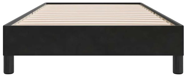 Okvir kreveta bez madraca crni 100x210 cm baršun - Crna / 100 x 210 cm