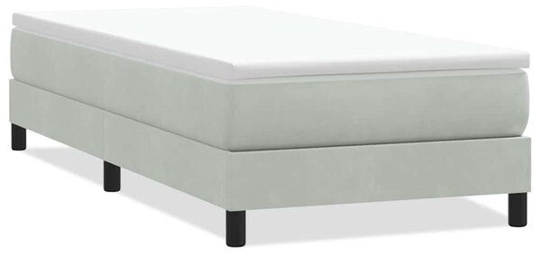 Box Spring krevet bez madracem svijetlo sivi 80x220 cm samt - Siva / 80 x 220 cm