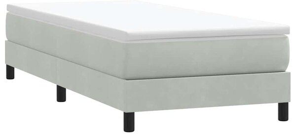 Box Spring krevet bez madracem svijetlo sivi 80x220 cm samt - Siva / 80 x 220 cm