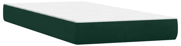 Box Spring krevet s madracem tamnozeleni 80x220 cm baršun - Zelena / 80 x 220 cm