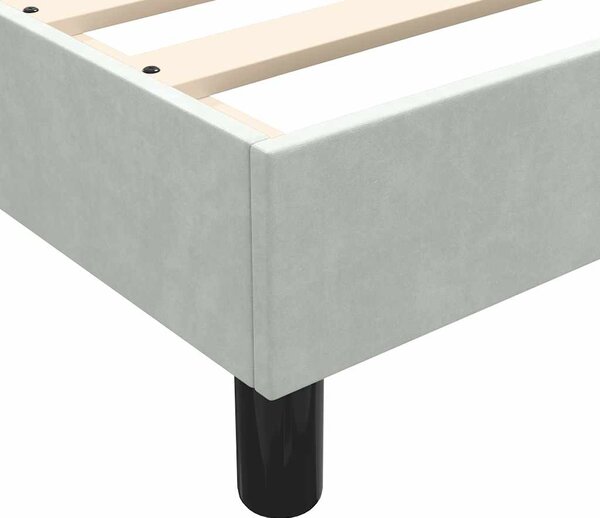 Box Spring krevet bez madracem svijetlo sivi 80x220 cm samt - Siva / 80 x 220 cm