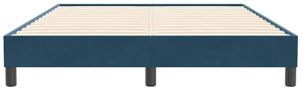 Box Spring krevet bez madraca tamnoplavi 140x210 cm samt - Plava / 140 x 210 cm