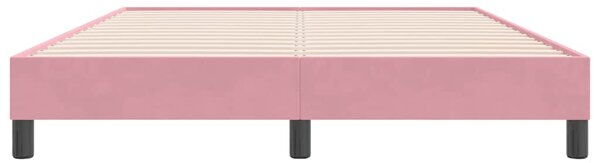 Box Spring krevet bez madracem ružičasti 140x220 cm baršun - Ružičasti / 140 x 220 cm