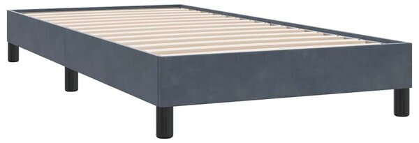 Okvir kreveta bez madraca tamno sivi 90x210 cm baršun - Siva / 90 x 210 cm