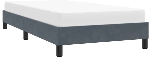 Okvir kreveta bez madraca tamnosiva 100x210 cm baršun - Siva / 100 x 210 cm