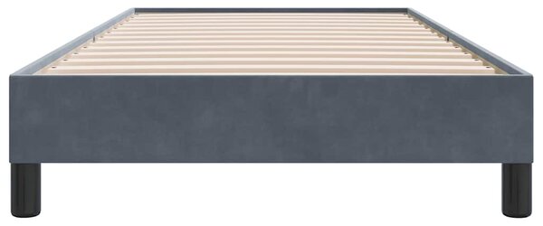 Box Spring krevet bez madraca tamno sivi 100x210 cm samt - Siva / 100 x 210 cm