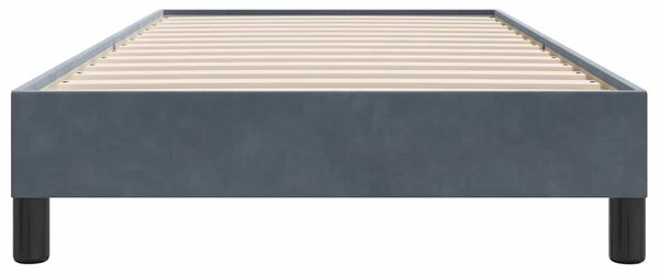 Okvir kreveta bez madraca tamno sivi 90x210 cm baršun - Siva / 90 x 210 cm