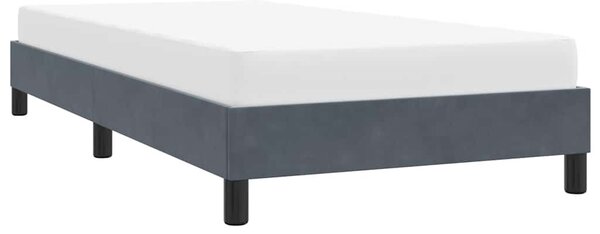 Okvir kreveta bez madraca tamno sivi 90x210 cm baršun - Siva / 90 x 210 cm