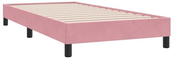 Box Spring krevet s madracem ružičasti 90x210 cm samt - Ružičasti / 90 x 210 cm