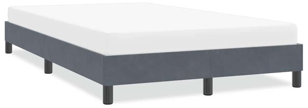 Okvir kreveta bez madraca tamno sivi 120x210 cm baršun - Siva / 120 x 210 cm