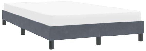 Okvir kreveta bez madraca tamno sivi 120x210 cm baršun - Siva / 120 x 210 cm