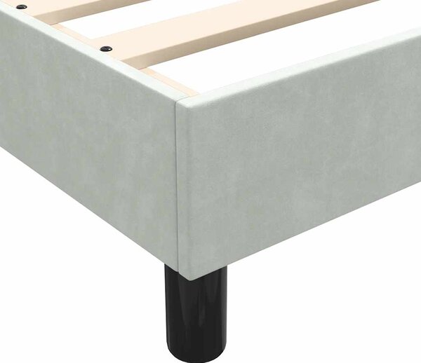 Box Spring krevet bez madraca svijetlo sivi 140x210 cm samt - Siva / 140 x 210 cm