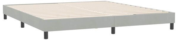 Okvir kreveta bez madraca svijetlo sivi 180x210 cm baršun - Siva / 180 x 210 cm