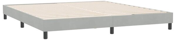 Okvir kreveta bez madraca svijetlo sivi 180x210 cm baršun - Siva / 180 x 210 cm