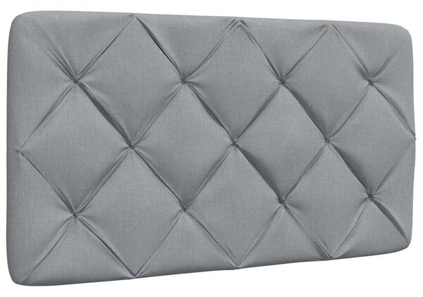 Krevet s madracem svjetlosivi 100x200 cm od tkanine - Siva / 100 x 200 cm