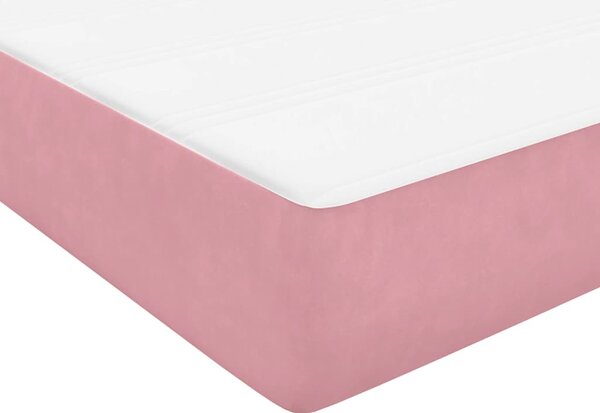 Box Spring krevet s madracima ružičasti 180x210 cm baršun - Ružičasti / 180 x 210 cm