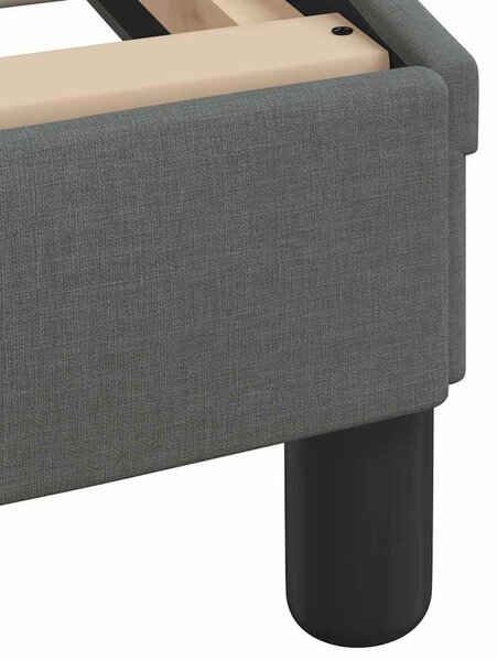 Krevet s madracem Hanko tamnosivi 100 x 200 cm od tkanine - Siva / 100 x 200 cm