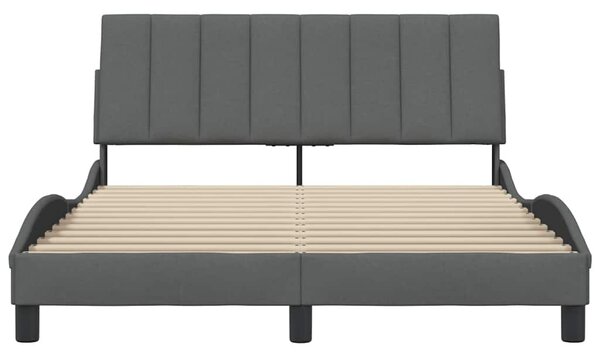 Okvir kreveta bez madraca Hanko tamnosivi 140 x 200 cm od tkanine - Siva / 140 x 200 cm