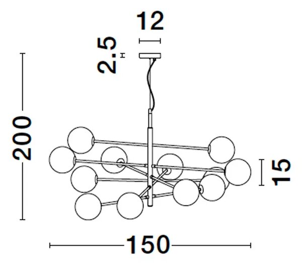 VITRA VISILICA G9 /IP20/ZLATNA & CRNA NL9143309