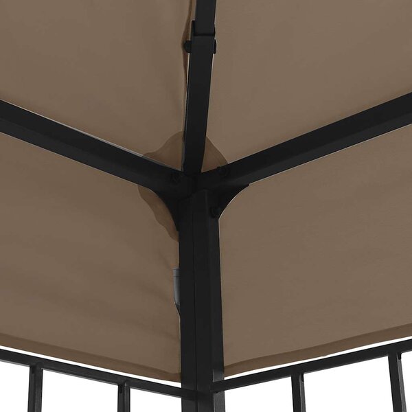 Sjenica s LED svjetlosnim trakama 3 x 3 m smeđe-siva - Tupe / 3 x 3 m