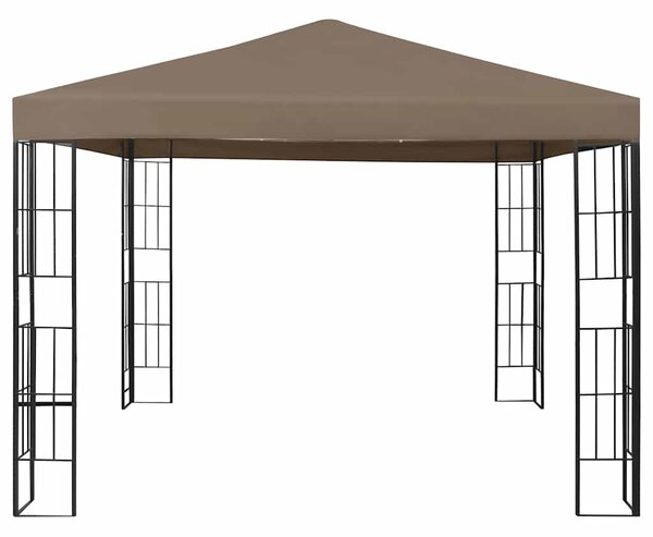 Sjenica s LED svjetlosnim trakama 3 x 3 m smeđe-siva - Tupe / 3 x 3 m