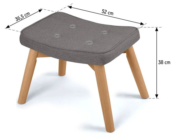 Tabure za fotelju Norse Sofotel, tamno siva (2054)