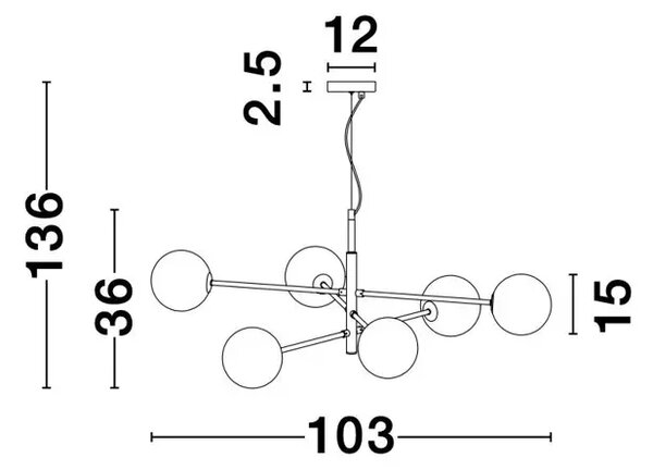 VITRA VISILICA G9 /IP20/ZLATNA & CRNA NL9143306