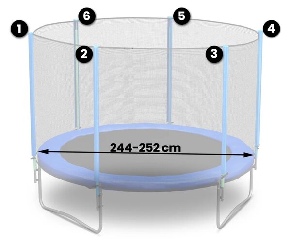 Vanjska mreža za trampolin 183 cm, 6 ft, Neo-Sport