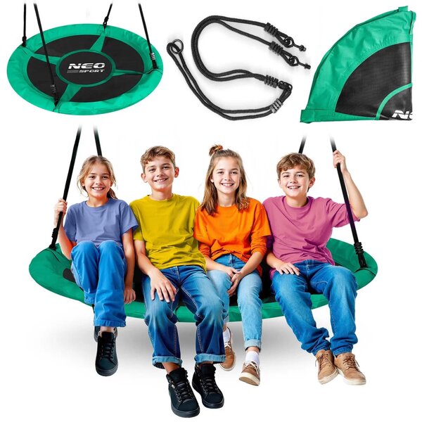 Dječja ljuljačka Neo-Sport Swingo ptičje gnijezdo, Ø 120 cm, crvena