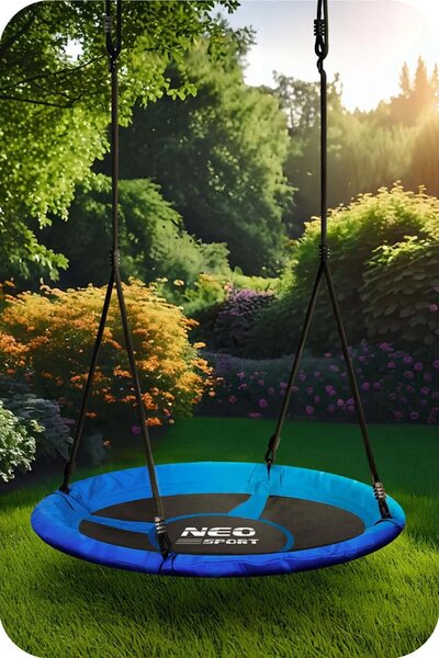 Dječja ljuljačka Neo-Sport Swingo ptičje gnijezdo, Ø 100 cm, siva
