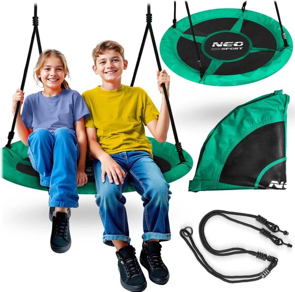 Dječja ljuljačka Neo-Sport Swingo ptičje gnijezdo, Ø 100 cm, zelena