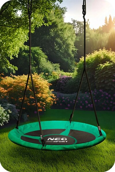 Dječja ljuljačka Neo-Sport Swingo ptičje gnijezdo, Ø 100 cm, zelena