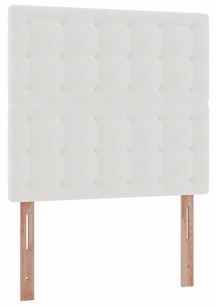 Otomanski krevet s madracem bijeli 90x200 cm umjetna koža - Bijela / 90 x 200 cm