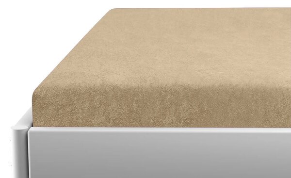 Plahta od frotira za dječiji krevetic cappuccino 60x120 cm